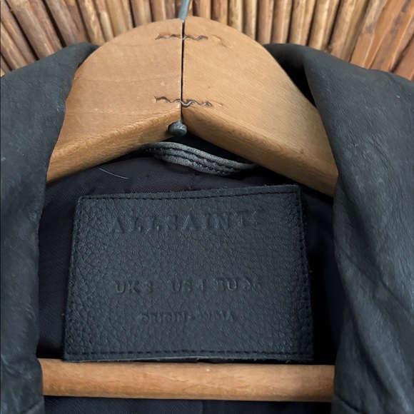 All saints leather jacket size 4 - Picture 2 of 8